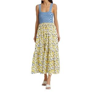 NWT Tanya Taylor Gianna Poppy Field Print Midi Dress - Sz XS